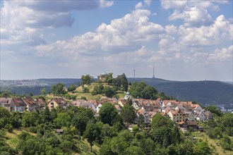 View of Stuttgart-Rotenberg with grave chapel