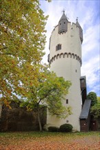 Tower keep in autumn at the castle
