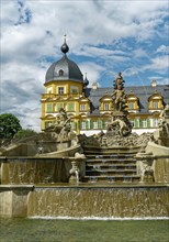 Water feature and Seehof Castle