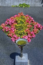 Simple grave with floral decoration