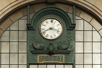 Historic station clock at Porto Sao Bento station