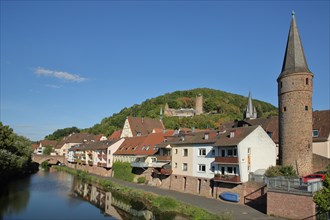 Franconian Saale with hHexenturm and Scherenburg Ruin