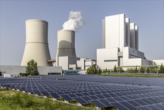 Lignite-fired power plant Lippendorf with cooling tower