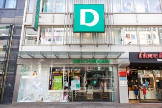 Deichmann brand shop with logo retail on Koenigstrasse in Stuttgart