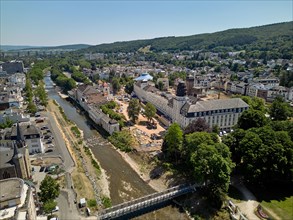 The spa district of Bad Neuenahr is still a major construction site almost two years after the flood disaster. BAd Neuenahr