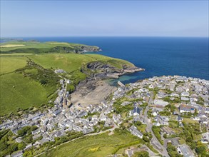 Aerial view of Port Isaac