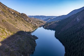 Aerial of the Lower Kolsai lake