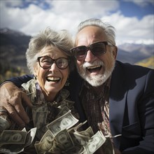 Pensioners in a good living situation with a large provision and money for their pension