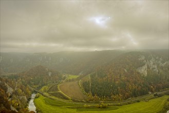 View from the Rauher Stein vantage point into the upper Danube valley