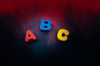 Colorful ABC Letters of Alphabet made of wood