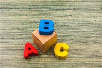 Colorful ABC Letters of Alphabet made of wood