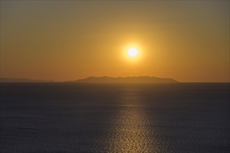 Sunset over Capraia Island