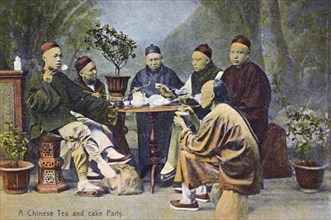 A Company of Chinese Men at Tea and Cakes