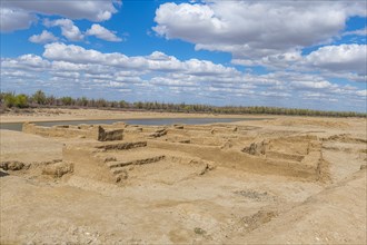 Saray-Juek ancient settlement on the Ural river
