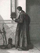 Man in front of a Barometer