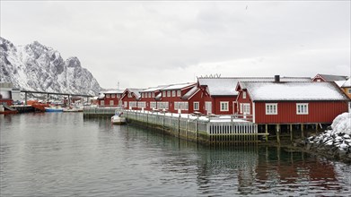 Residential houses at the harbour of Svolvaer