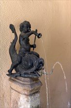 Copy of the historic Dolphin Rider Fountain