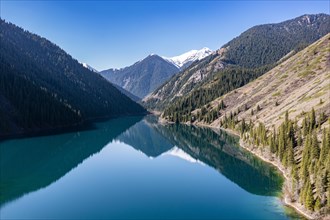 Aerial of the Lower Kolsai lake