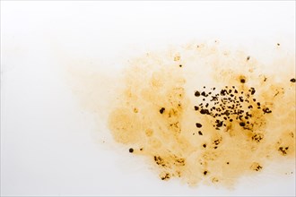 Coffe slowly dissolve in the hot water