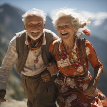 Pensioners in a good living situation with a large provision and money for their pension