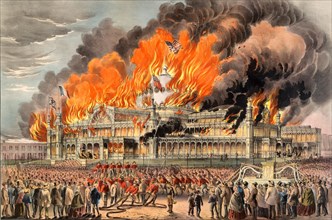 Fire of the New York Crystal Palace. On 5 October 1858 during its use for the annual American Institute Fair
