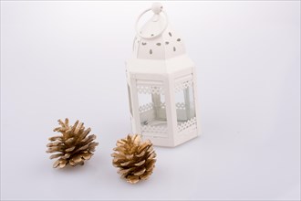 Little white bird house made of metal