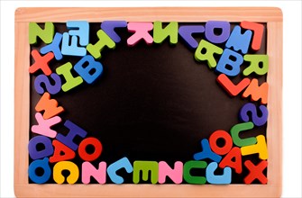 Colorful Letters of Alphabet made of wood