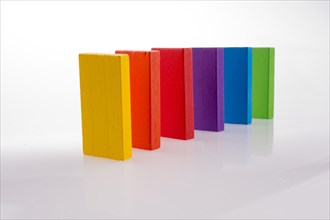 Color dominoes on a white background