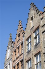 Historic townhouses with stepped gables in the old town of Bruges