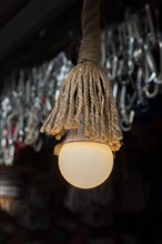 Decorative antique edison style filament light bulbs hanging