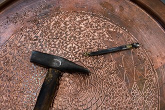 Example of Ottoman art patterns applied on metals