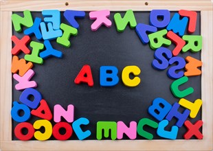 Colorful ABC Letters of Alphabet made of wood