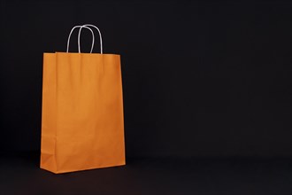Unbranded shopping bag on black background