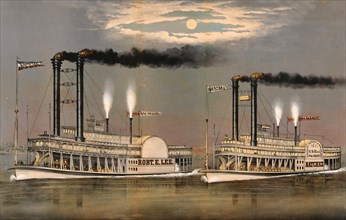 The Great Race of Steamboats on the Mississippi