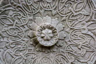 Ottoman marble carving art in detail