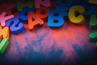 Colorful ABC Letters of Alphabet made of wood