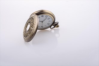 Mechanical retro styled pocket watch in view