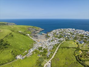 Aerial view of Port Isaac