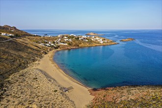 Aerial of Agios Sostis beach