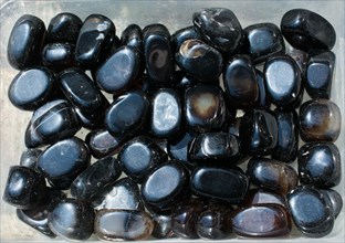 Agate gemstone as natural mineral rock specimen