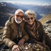 Pensioners in a good living situation with a large provision and money for their pension