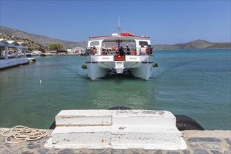 Passenger ferry in the port of Elounda