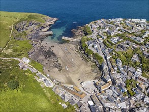 Aerial view of Port Isaac