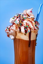 Iced coffee with whipped cream