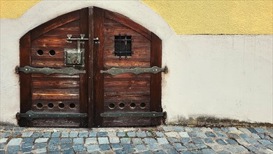 The historic gate is a landmark in the centre of the old town. Feuchtwangen