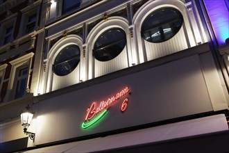 Pub with illuminated sign Ballermann 6