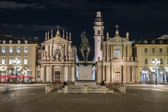 Piazza San Carlo with the churches of San Carlo and Santa Cristina