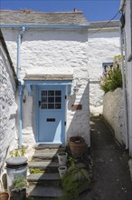 Narrow alley in the historic centre of the fishing village of Port Isaac