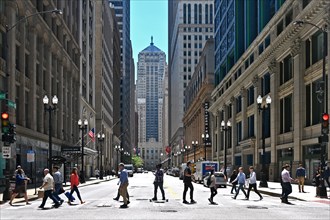 La Salle Street and Chicago Board of Trade Building
