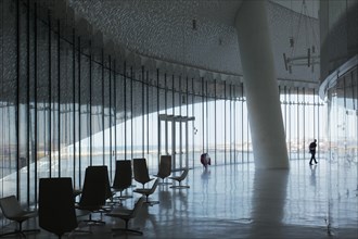 Reception hall with panoramic window